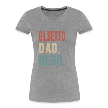 Gilberto Papa Held - Frauen Premium Bio T-Shirt - Navy - Vorne - Mia (176cm)