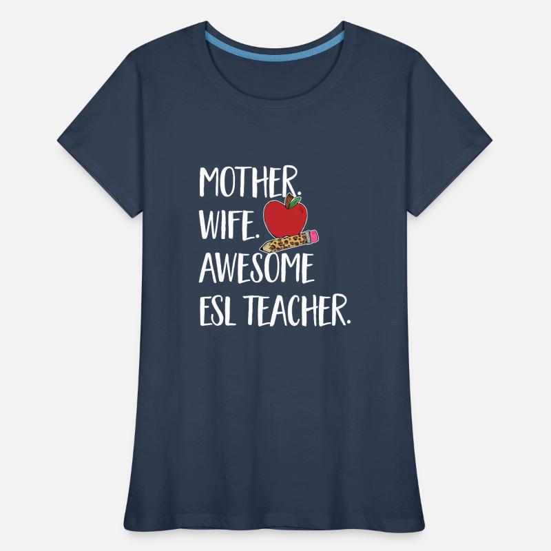 Professeur d’anglais langue seconde langue étrangère T-shirt bio Premium Femme