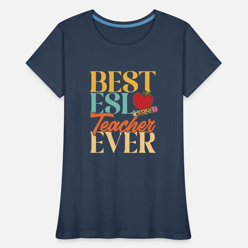 Professeur d’anglais langue seconde langue étrangère T-shirt bio Premium Femme