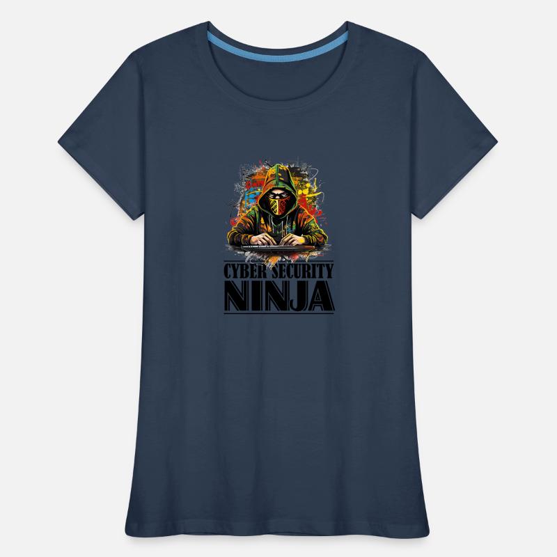 Ethischer Hacker entfesselt: Cyber Security Ninja Frauen Premium Bio T-Shirt