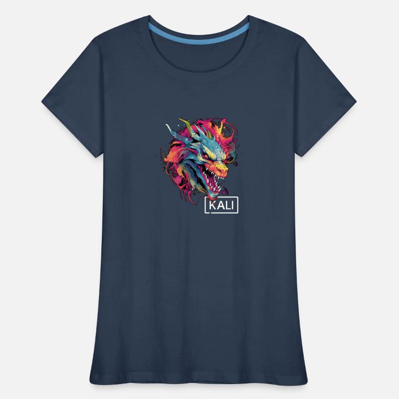 Colorful Kali Linux Dragon Design for DevOps & Women's Premium Organic T-Shirt