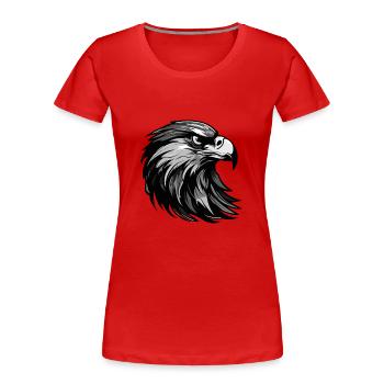 Adler Kopf Porträt Tier - Frauen Premium Bio T-Shirt - Navy - Vorne - Mia (176cm)