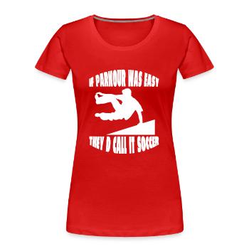 Parkour Runner Parkour Runner Cadeau Sports Extrêmes - T-shirt bio Premium Femme - bleu marine - Devant - Mia (176cm)