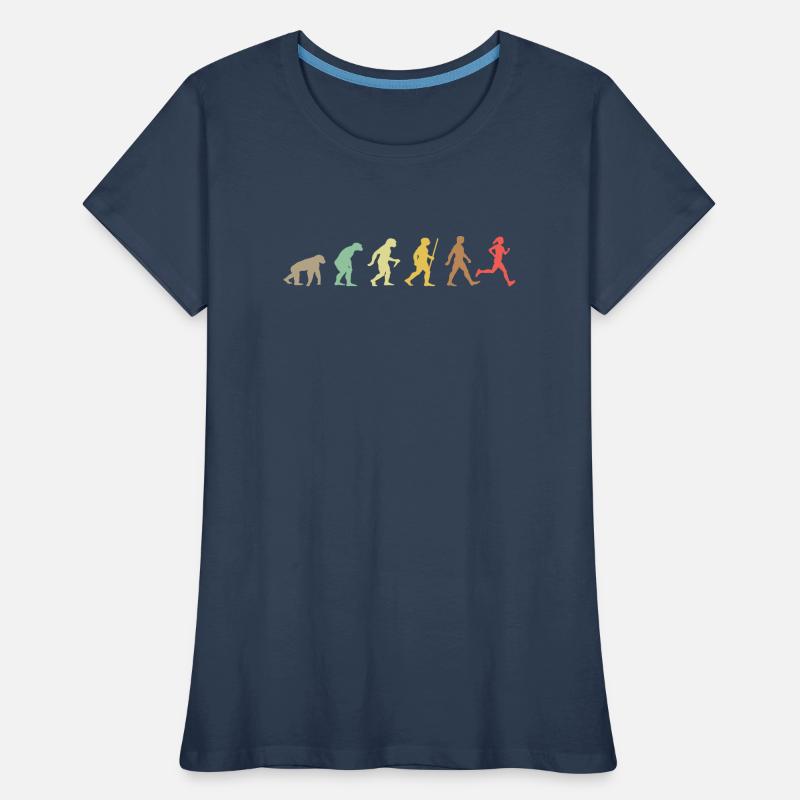 Run Retro Running Evolution Funny Runner Marathon Women's Premium Organic T-Shirt