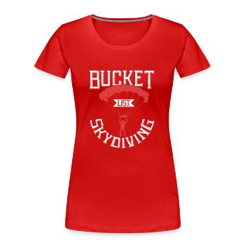 Bucket List Skydiving Skydiver Parachute - Frauen Premium Bio T-Shirt - Navy - Vorne - Mia (176cm)