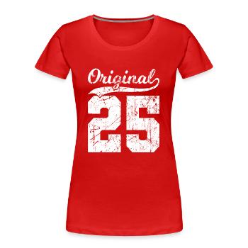 25 Original 99 Jahren Mann Frau Geburtstag - Frauen Premium Bio T-Shirt - Navy - Vorne - Mia (176cm)