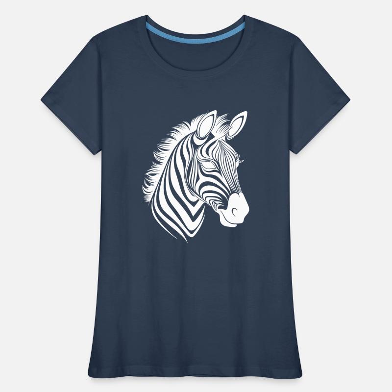 Zebra Elegant with beautiful striped pattern Women's Premium Organic T-Shirt