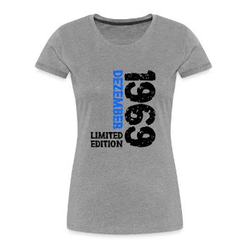 1969 décembre édition limitée 54e anniversaire décoration - T-shirt bio Premium Femme - bleu marine - Devant - Mia (176cm)
