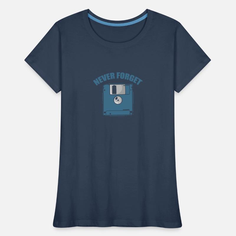 Never Forget Diskette Retrospeichermodul Frauen Premium Bio T-Shirt