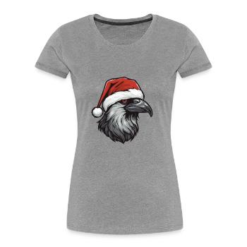 Krähe Rabe Weihnachten Tier Kopf - Frauen Premium Bio T-Shirt - Navy - Vorne - Mia (176cm)