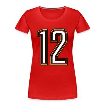 12 - Women's Premium Organic T-Shirt - navy - Front - Mia (176cm)