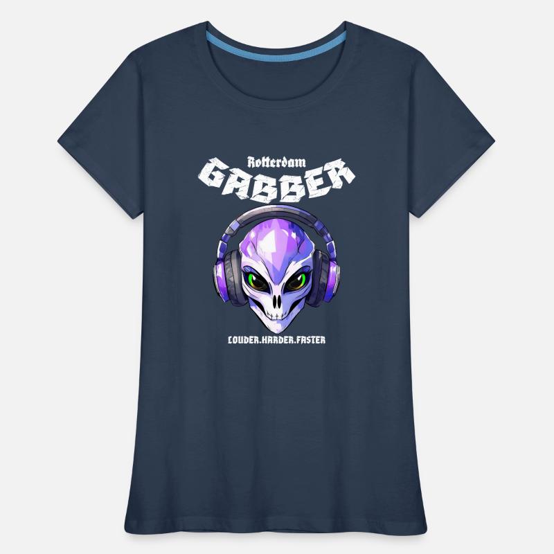 Gabber Rotterdam Techno Hardcore Speedcore Frauen Premium Bio T-Shirt