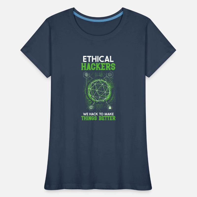 Ethical Hacking Analyst Ethical Cyber Security Frauen Premium Bio T-Shirt