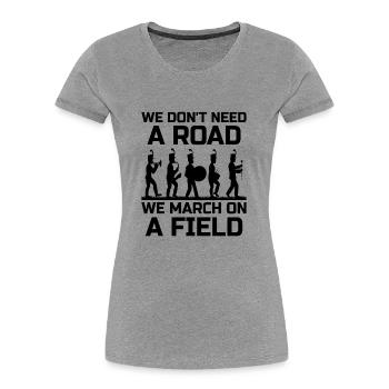 Blaskapelle Sprüche Lustige Marschinstrumente - Frauen Premium Bio T-Shirt - Navy - Vorne - Mia (176cm)