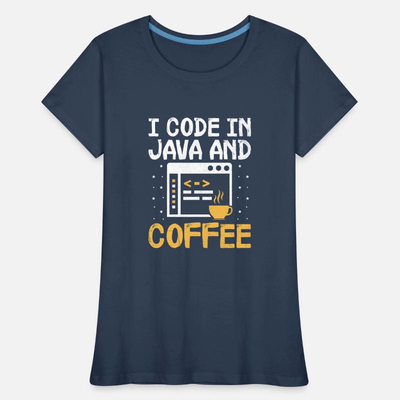 Café Codage Programmeur Codeur Développeur Nerd Coff T-shirt bio Premium Femme