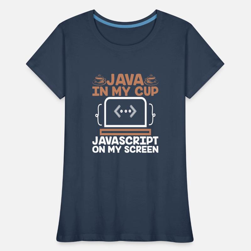 Coffee Coding Programmer Coder Developer Nerd Coff Women's Premium Organic T-Shirt