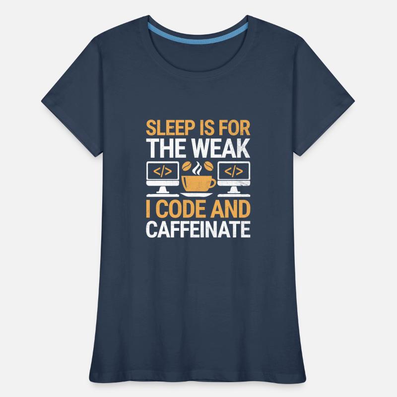 Kaffee-Codierung Programmierer Programmierer Entwickler Nerd Coff Frauen Premium Bio T-Shirt