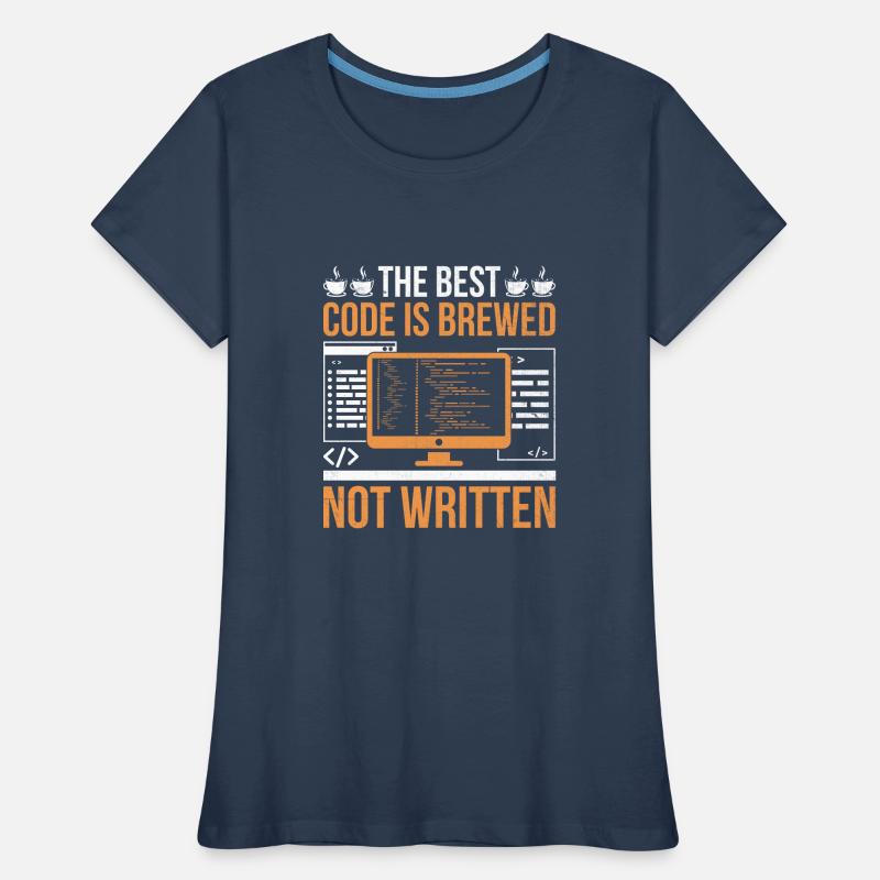 Kaffee-Codierung Programmierer Programmierer Entwickler Nerd Coff Frauen Premium Bio T-Shirt