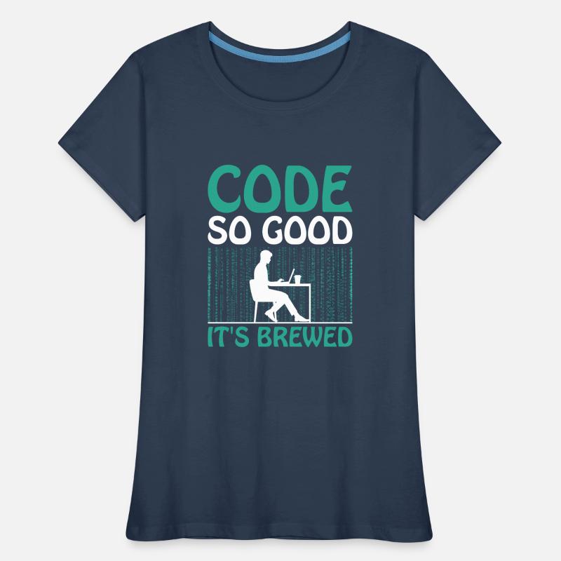 Kaffee-Codierung Programmierer Programmierer Entwickler Nerd Coff Frauen Premium Bio T-Shirt