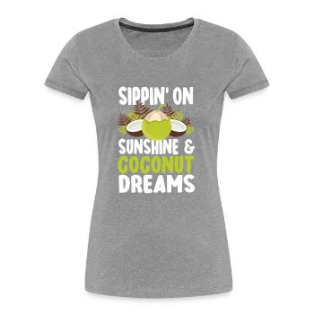 Toller Kokosnuss Spruch - Frauen Premium Bio T-Shirt - Navy - Vorne - Mia (176cm)