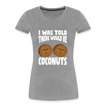 Funny Coconut Shirt - Women's Premium Organic T-Shirt - navy - Front - Mia (176cm)
