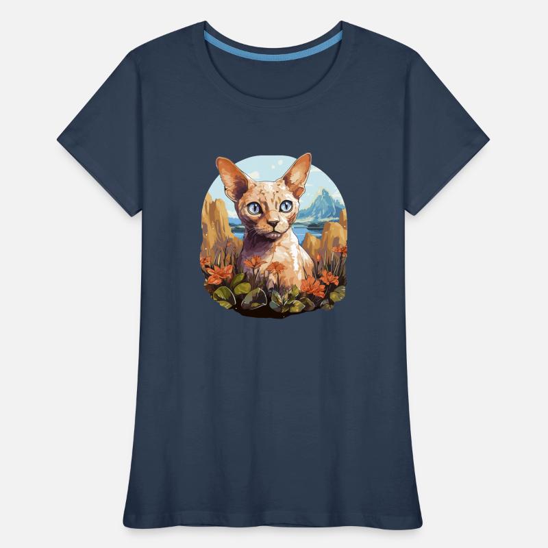 Devon Rex Kätzchen Devon Rex Katze Frauen Premium Bio T-Shirt