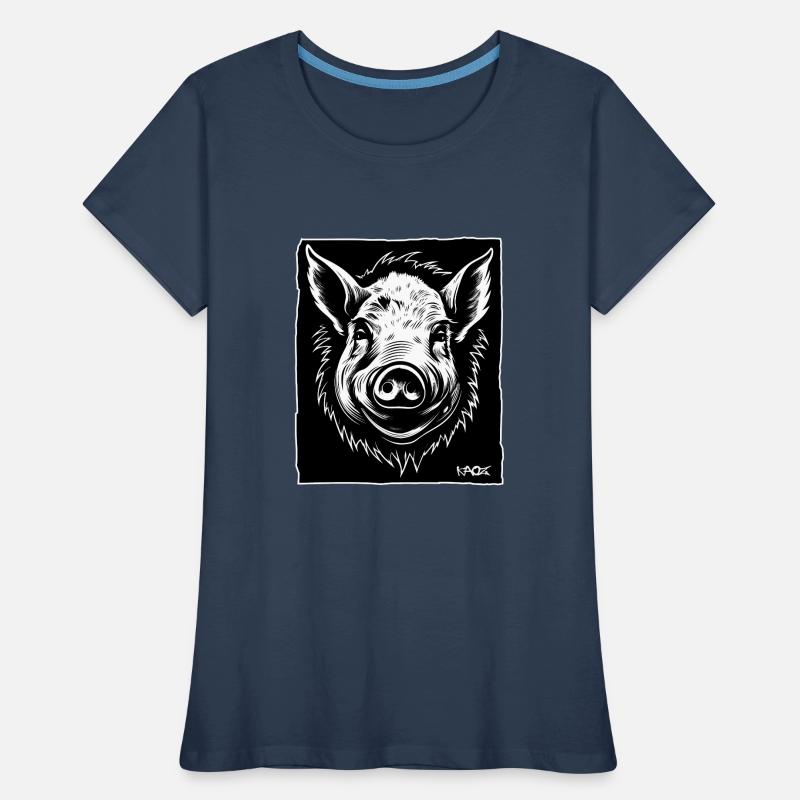 ein Schwein, eine Sau, ein Eber Frauen Premium Bio T-Shirt
