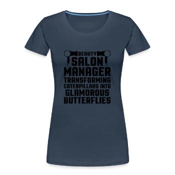 SPA Manager Job Wellness Funny SPA Management Sayi - Women's Premium Organic T-Shirt - navy - Front - Mia (176cm)