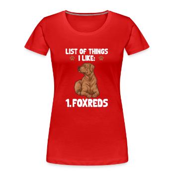 Fuchsroter Labrador Retriever Fox Red Labrador - Frauen Premium Bio T-Shirt -  - Vorne - Mia (176cm)