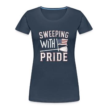 Administrateurs scolaires Personnel scolaire Concierges - T-shirt bio Premium Femme - bleu marine - Devant - Mia (176cm)