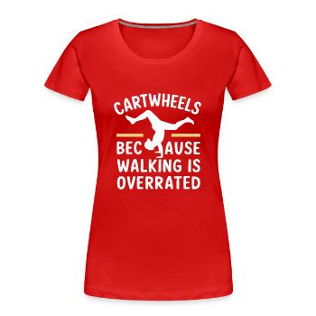 Cartwheeling Gymnastics Gymnast Costume Cartwheel - Women's Premium Organic T-Shirt - navy - Front - Mia (176cm)