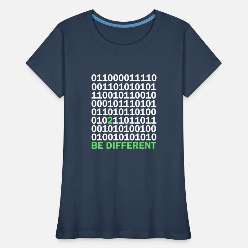 Le code binaire est différent T-shirt bio Premium Femme