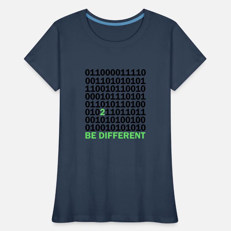 Be Different Binärcode Nerd Geschenk Frauen Premium Bio T-Shirt