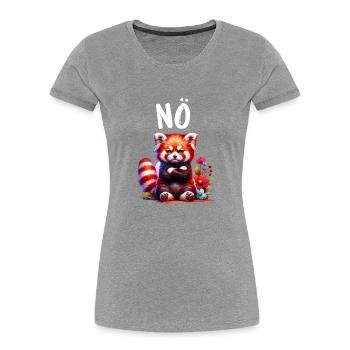 Red Panda Funny Saying Nope Fire Fox - Women's Premium Organic T-Shirt - navy - Front - Mia (176cm)