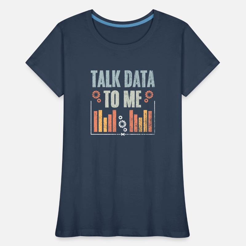 Talk Data To Me Retro Data Science Deep Learning Frauen Premium Bio T-Shirt