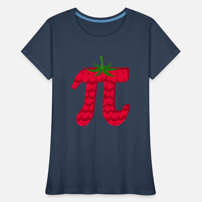 Raspberry Funny Pi Day Pie Math Lover Fruit Frauen Premium Bio T-Shirt