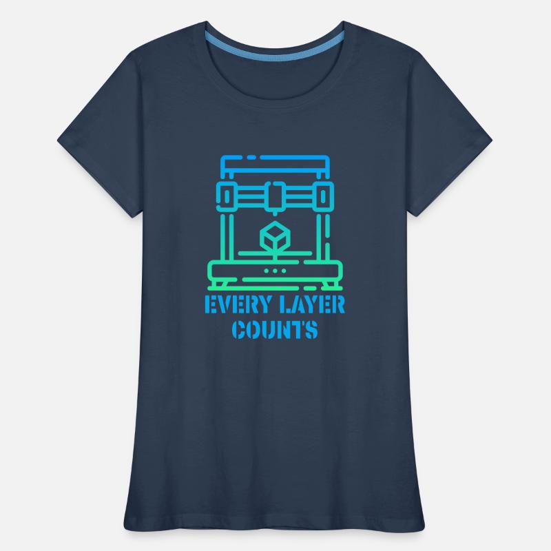 Every Layer Counts 3d Drucker Frauen Premium Bio T-Shirt