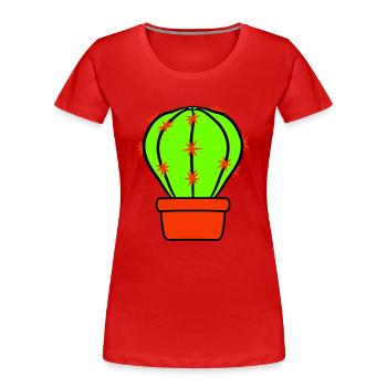 Cactus Plante Épineux Épineux Déserts Cactus - T-shirt bio Premium Femme - bleu marine - Devant - Mia (176cm)