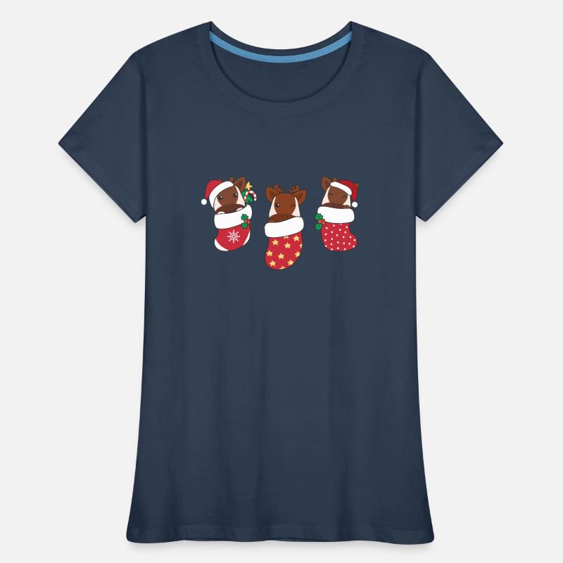 Okapi mignon en chaussette de Noël pour okapi de Noël T-shirt bio Premium Femme