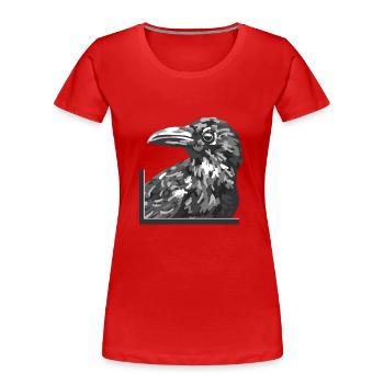 Corbeau, corbeau, corbeau, oiseau noir - T-shirt bio Premium Femme - bleu marine - Devant - Mia (176cm)