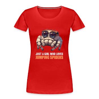 Jumping Spider Springspinnen Springspinne - Frauen Premium Bio T-Shirt - Navy - Vorne - Mia (176cm)