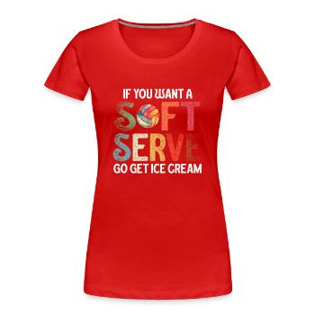 Wenn Sie ein Softeis wollen, holen Sie sich Eis - Frauen Premium Bio T-Shirt - Navy - Vorne - Mia (176cm)