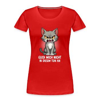 Ne me regarde pas sur ce ton - T-shirt bio Premium Femme - bleu marine - Devant - Mia (176cm)