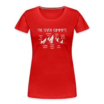 Sept sommets Puncak Jaya - T-shirt bio Premium Femme - bleu marine - Devant - Mia (176cm)