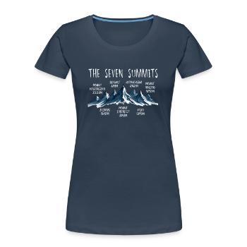 Seven Summits Kosciuszko - Women's Premium Organic T-Shirt - navy - Front - Mia (176cm)