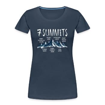 7 Summits Kosciuszko - Women's Premium Organic T-Shirt - navy - Front - Mia (176cm)