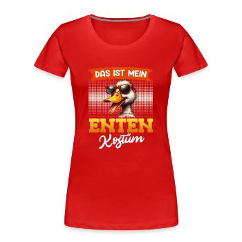 Enten Karneval DAS IST MEIN ENTEN KOSTÜM Lustiges - Frauen Premium Bio T-Shirt - Navy - Vorne - Mia (176cm)