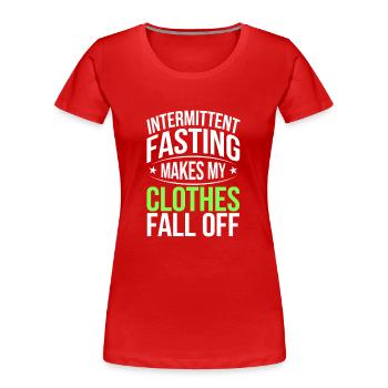 Intermittent fasting Intermittent fasting - Women's Premium Organic T-Shirt - navy - Front - Mia (176cm)