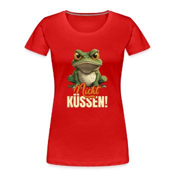 Faschingskostüm Frösche NICHT KÜSSEN Lustiges - Frauen Premium Bio T-Shirt - Navy - Vorne - Mia (176cm)