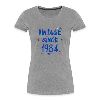 Jahrgang seit 1984 Hip-Hop Graffiti Glitch 41st - Frauen Premium Bio T-Shirt - Navy - Vorne - Mia (176cm)